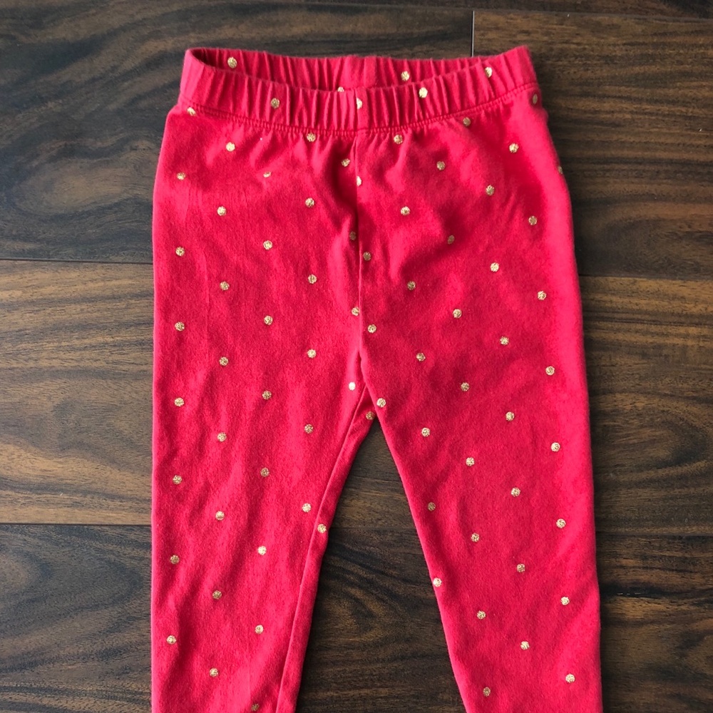 Baby Gap red/gold leggings 18-24mo